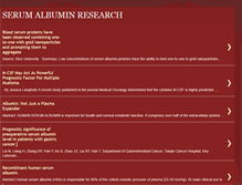 Tablet Screenshot of albumin-research.blogspot.com