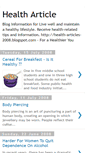 Mobile Screenshot of health-articles-2008.blogspot.com