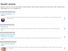 Tablet Screenshot of health-articles-2008.blogspot.com