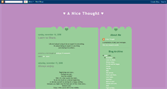 Desktop Screenshot of anicethought.blogspot.com