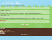 Tablet Screenshot of lightofmylifechildcare.blogspot.com