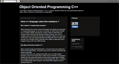 Desktop Screenshot of objectorientedprogrammingcpp.blogspot.com