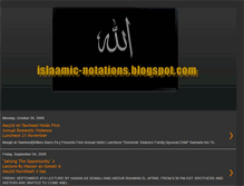 Tablet Screenshot of islaamic-notations.blogspot.com