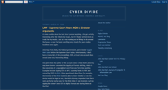 Desktop Screenshot of cyberdivide.blogspot.com