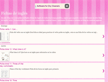 Tablet Screenshot of fichas-de-ingles.blogspot.com