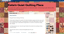 Desktop Screenshot of katiesquietquilting.blogspot.com