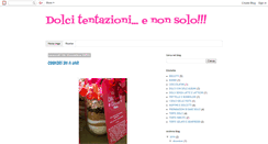 Desktop Screenshot of dolcitentazionienonsolo.blogspot.com