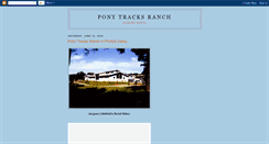 Desktop Screenshot of ponytracksranch.blogspot.com