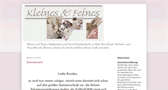 Desktop Screenshot of kleinesundfeines-feelinghome.blogspot.com