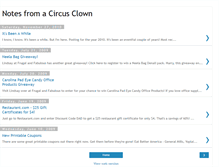 Tablet Screenshot of notesfromacircusclown.blogspot.com
