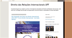 Desktop Screenshot of direitodasrelacoesinternacionaisuff.blogspot.com