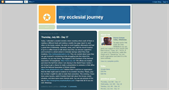 Desktop Screenshot of myecclesialjourney.blogspot.com