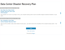 Tablet Screenshot of datacenterdisasterrecoveryplan.blogspot.com