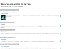 Tablet Screenshot of discursionesacercadelavida.blogspot.com