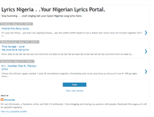 Tablet Screenshot of lyricsnigeria.blogspot.com