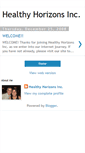 Mobile Screenshot of healthyhorizonsinc.blogspot.com