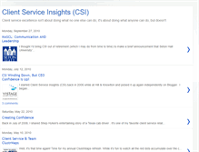 Tablet Screenshot of clientserviceinsights.blogspot.com