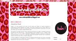 Desktop Screenshot of cadenapalabras.blogspot.com