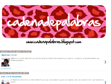 Tablet Screenshot of cadenapalabras.blogspot.com