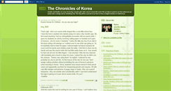 Desktop Screenshot of chroniclesofkorea.blogspot.com