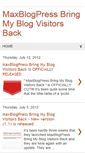 Mobile Screenshot of maxblogpressbringmyblogvisitorsbackz.blogspot.com