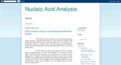 Desktop Screenshot of nucleicacidanalysis.blogspot.com