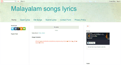 Desktop Screenshot of freemalayalamlyrics.blogspot.com