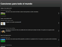Tablet Screenshot of cancionesparatodoelmundo.blogspot.com