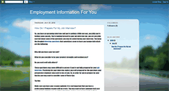 Desktop Screenshot of employment-info-for-you.blogspot.com