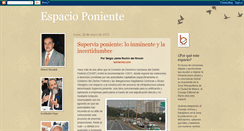 Desktop Screenshot of espacioponiente.blogspot.com