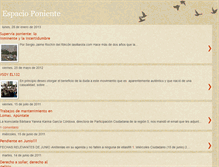 Tablet Screenshot of espacioponiente.blogspot.com