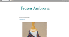 Desktop Screenshot of frozenambrosia.blogspot.com