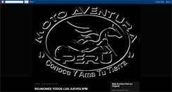 Desktop Screenshot of motoaventuraperu.blogspot.com