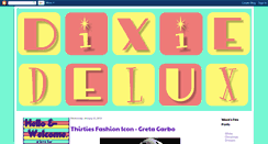 Desktop Screenshot of dixiedelux.blogspot.com