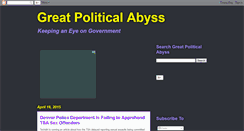 Desktop Screenshot of greatpoliticalabyss.blogspot.com