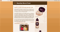 Desktop Screenshot of maquillajemineralpower.blogspot.com