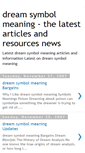 Mobile Screenshot of dream-symbol-meaningnews005.blogspot.com