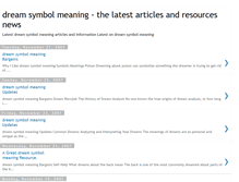 Tablet Screenshot of dream-symbol-meaningnews005.blogspot.com