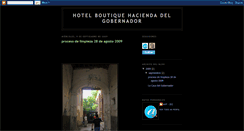 Desktop Screenshot of hotelboutiquehaciendadelgobernador.blogspot.com