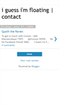 Mobile Screenshot of contact-iguessimfloating.blogspot.com
