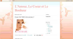 Desktop Screenshot of lamourlecoeuretlebonheur.blogspot.com