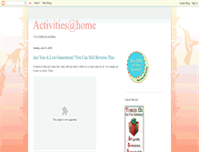 Tablet Screenshot of activities-at-home.blogspot.com