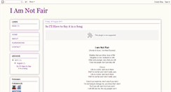 Desktop Screenshot of iamnotfair.blogspot.com