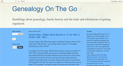 Desktop Screenshot of genealogyonthego.blogspot.com