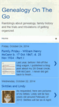 Mobile Screenshot of genealogyonthego.blogspot.com