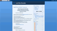 Desktop Screenshot of lastninedecades.blogspot.com