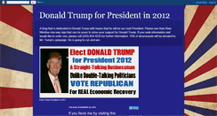 Desktop Screenshot of donaldtrumpforpresident2012.blogspot.com