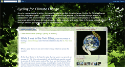 Desktop Screenshot of cyclingforclimatechange.blogspot.com