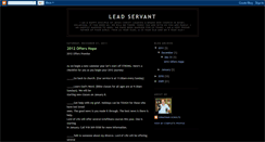 Desktop Screenshot of leadservant.blogspot.com