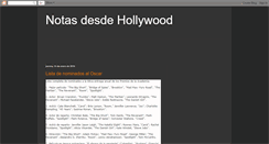 Desktop Screenshot of notasdesdehollywood.blogspot.com